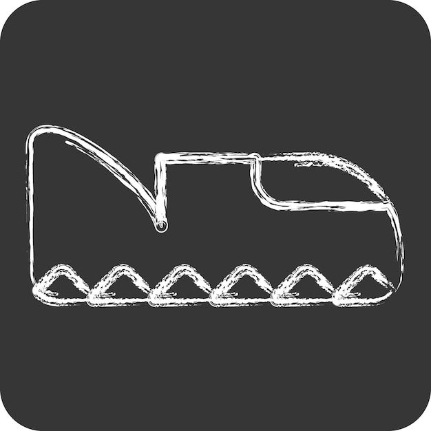 Vector icon footwear related to american indigenous symbol chalk style simple design editable