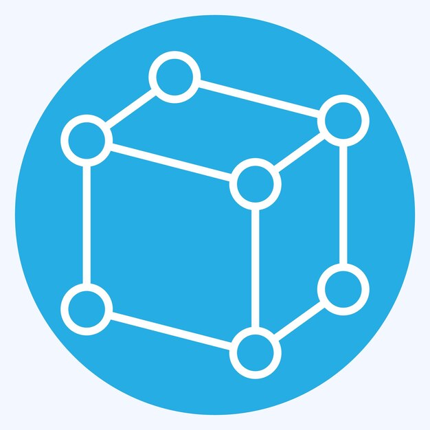 icon framework related to 3d visualization symbol blue eyes style simple design editable