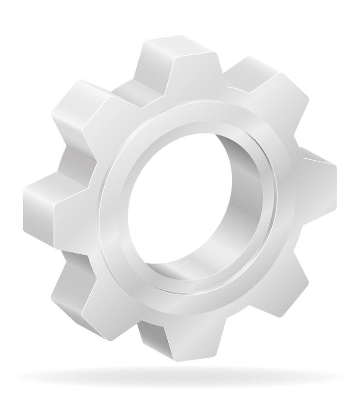 Vector icon gear vector illustration isolated on white background