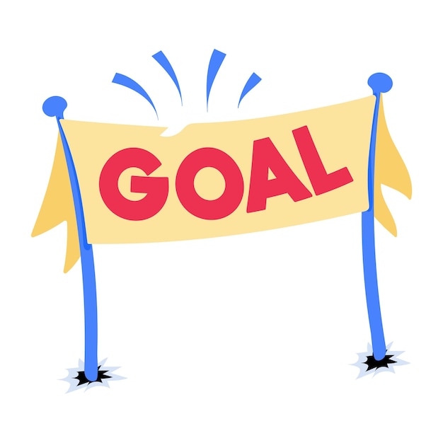 An icon of goal in flat design