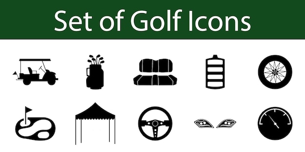 Icon golfwagens volledige vector illustratie