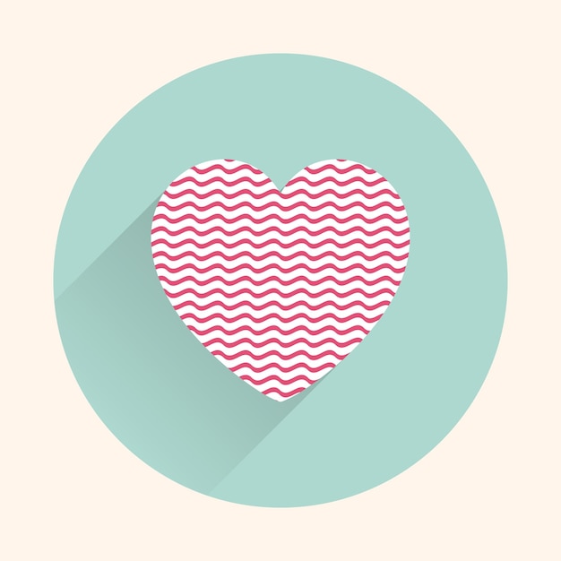 아이콘 하트 그림입니다. 휴일 서식 파일에 대 한 발렌타인 데이 카드입니다. 창의적이고 고급스러운 스타일