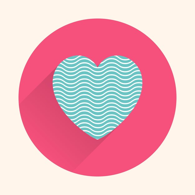 Icon hearts illustration. Valentines day card for holiday template. Creative and luxury style