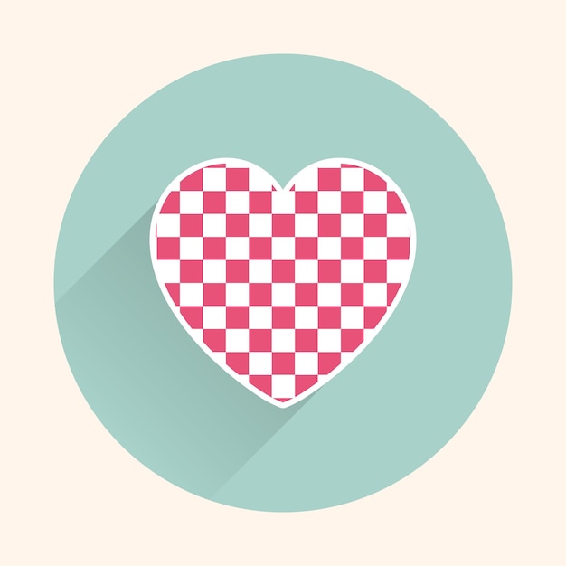 Icon hearts illustration. Valentines day card for holiday template. Creative and luxury style