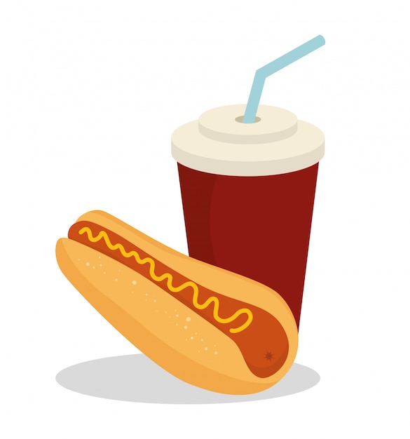 Icon hotdog eten ontwerp