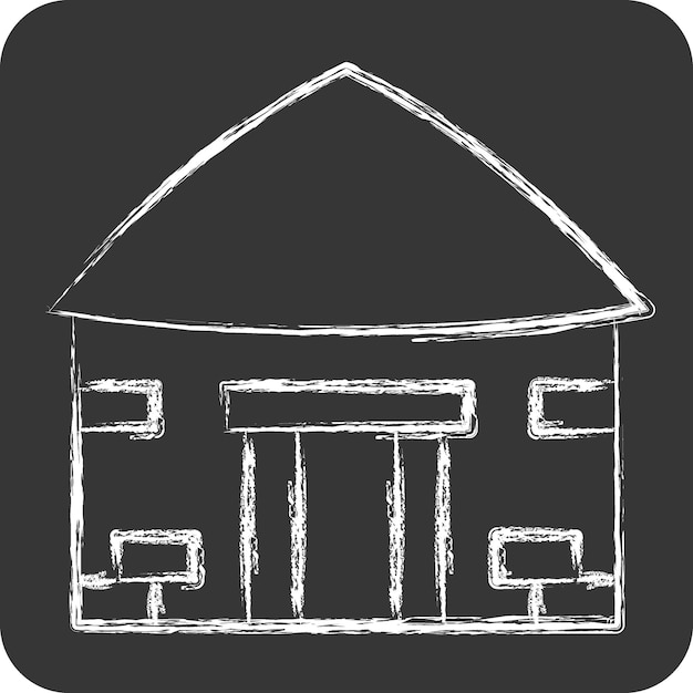 Icon House related to Celtic symbol chalk Style simple design editable simple illustration