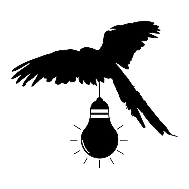 Vector icon of ideas in business lamp