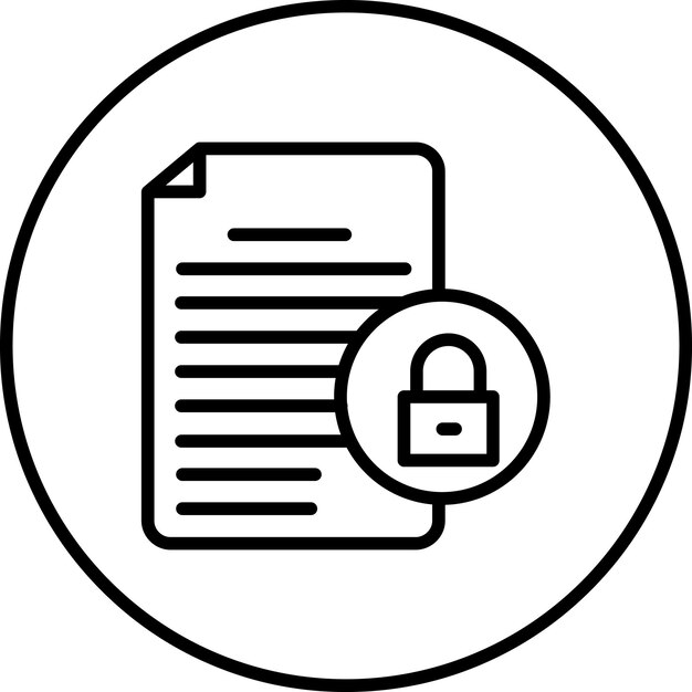 Icon illustratie van de beveiligingsvector van het document van de Business-iconset
