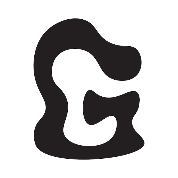 Icon illustratie van de gesmolten letter G-vector
