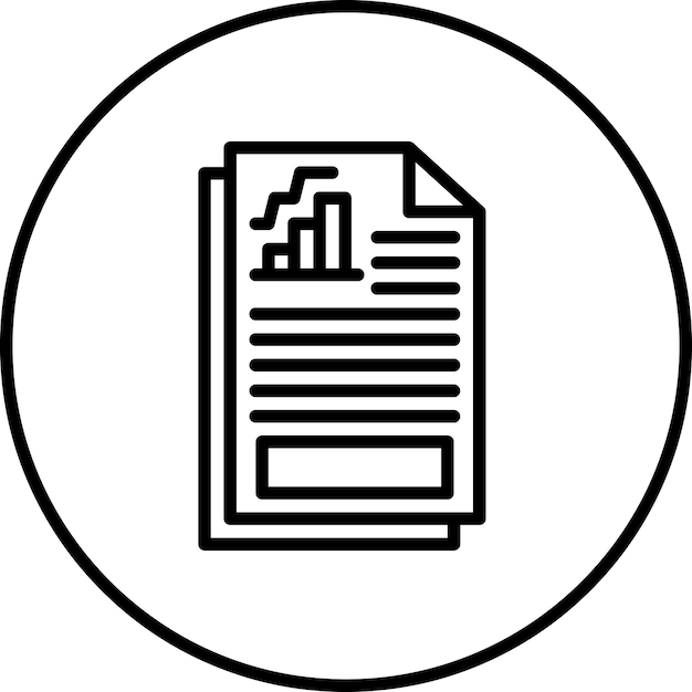 Icon illustratie van de Iconen van de boekhoudkundige analyse van de schuldenvector