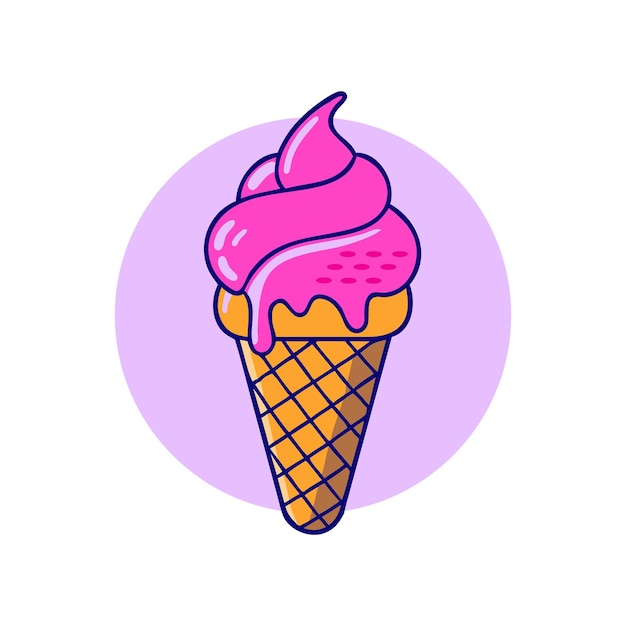 Icon illustratie van een ijsje.