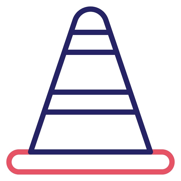 Icon illustratie van een kegelvector van Engineering-iconset