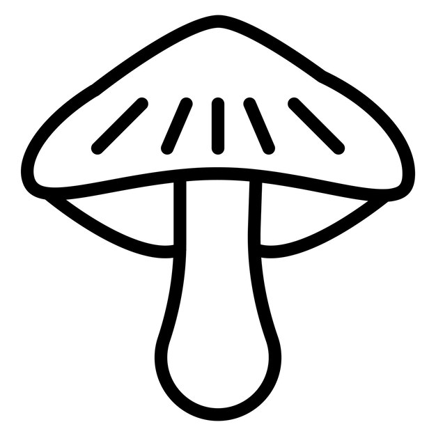 Icon illustratie van Fruits and Vegetables met paddenstoelvector