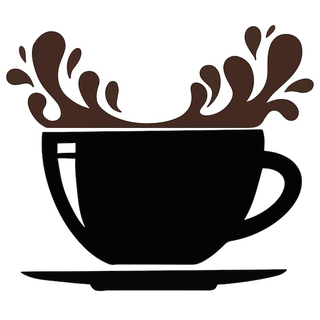 Icon illustration cup of coffee cup of tea vector