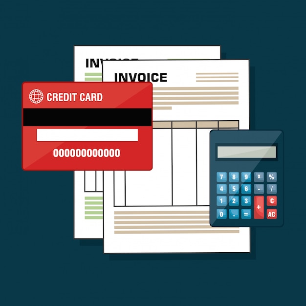 Vector icon invoice design