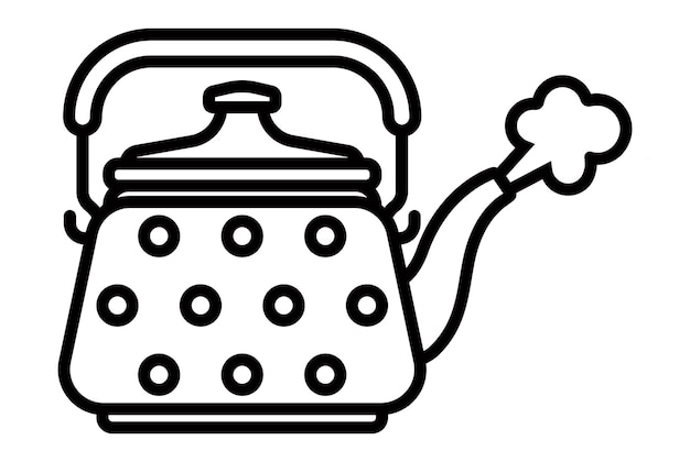 Icon of an iron kettle that boils water for tea