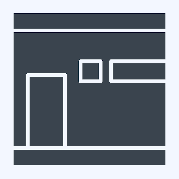 Icon Kaaba gerelateerd aan Ramadan symbool glyph stijl eenvoudige illustratie
