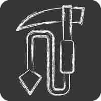 Vector icon kusarigama related to ninja symbol chalk style simple design editable simple illustration