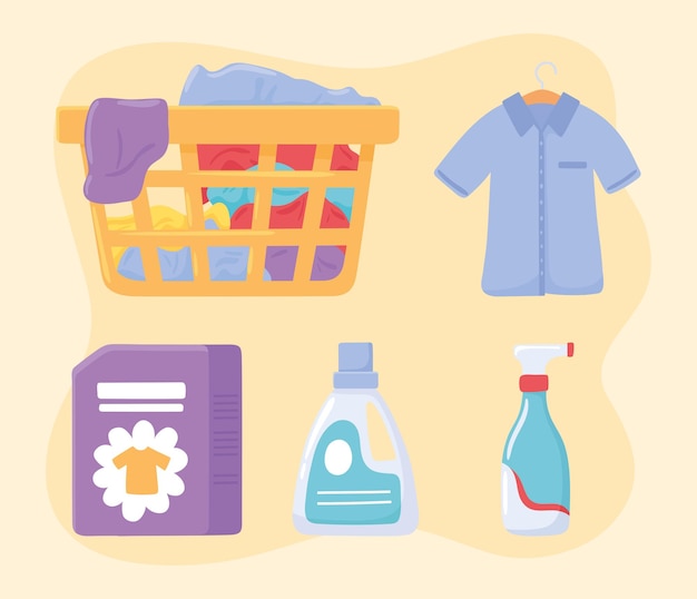 Vector icon of laundry