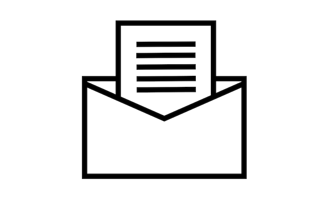 Иконка письмо почтовый документ векторные иллюстрации на белом фоне