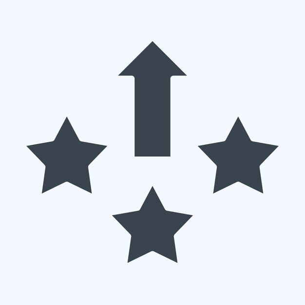 Icon Level Up gerelateerd aan Online Game symbool glyph stijl eenvoudige illustratie