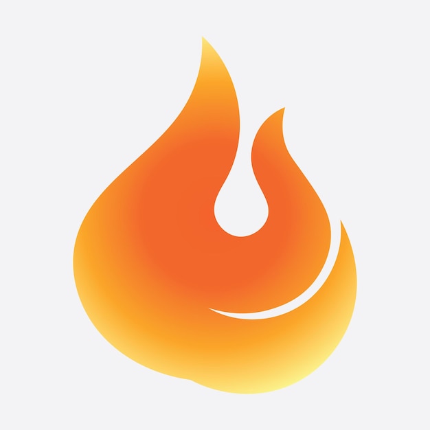 Icon logo flame on earth