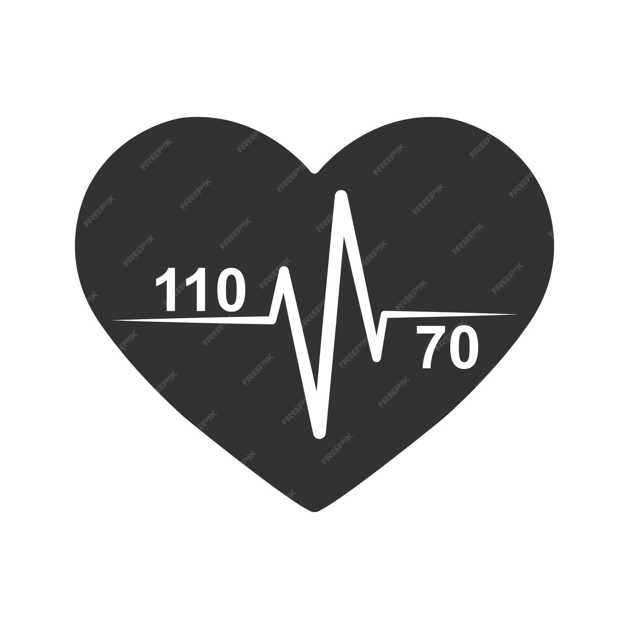 Blood pressure icon good health heart logo Vector Image