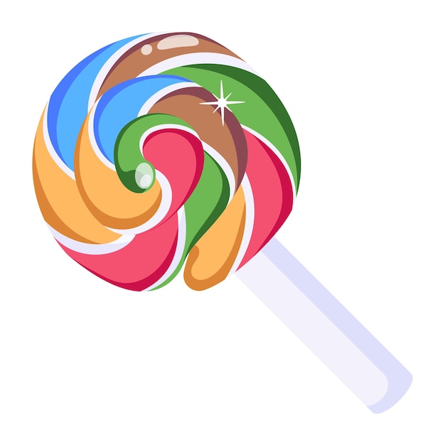 An icon of lollipop flat design