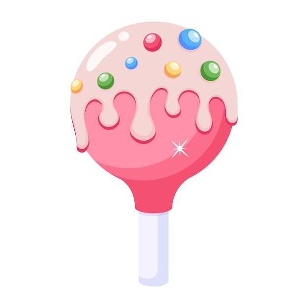 an icon of lollipop flat design