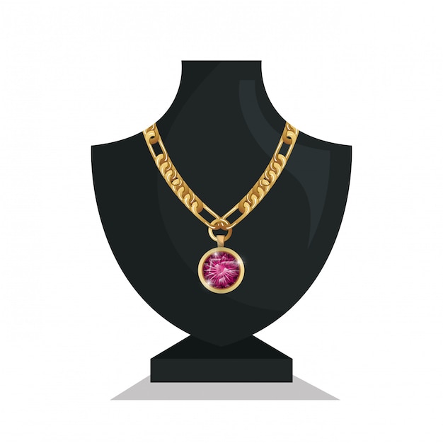 icon mannequins sieraden ketting geïsoleerd