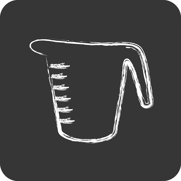 Icon Measuring Cup suitable for Bakery symbol chalk Style simple design editable design template vector