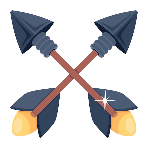 An icon of medieval arrows in flat style