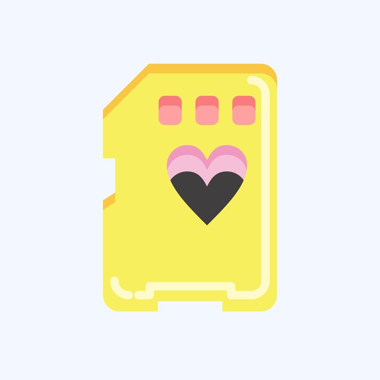 Vector icon memory card related to photography symbol flat style design editable