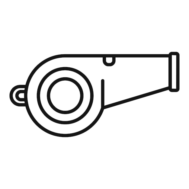 Icon met een fluitje dat een luid geluid toont om de aandacht te trekken