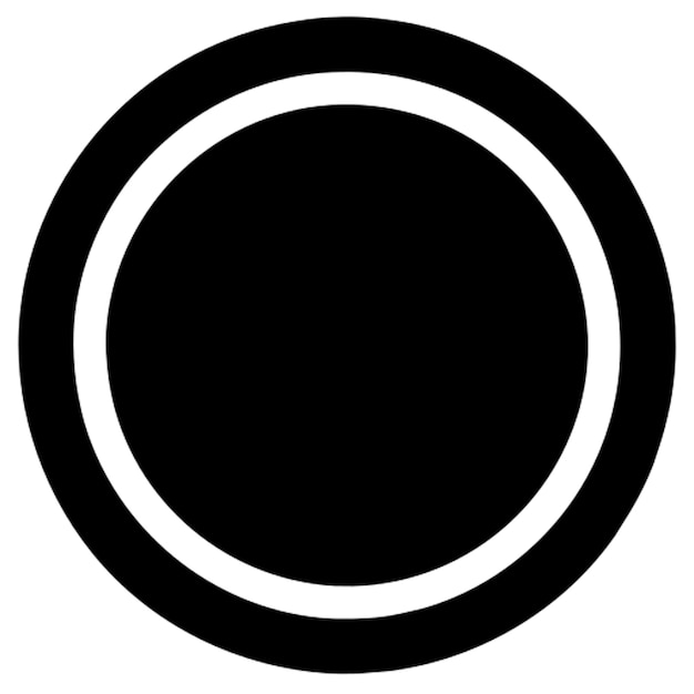 Icon met een zwarte cirkel