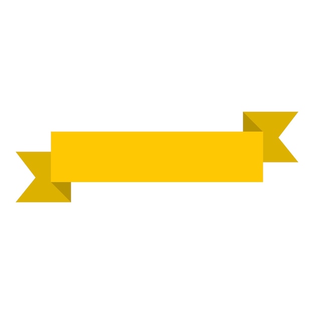 Icon met geel lint Vlakke illustratie van het icon van het gele lint voor het web