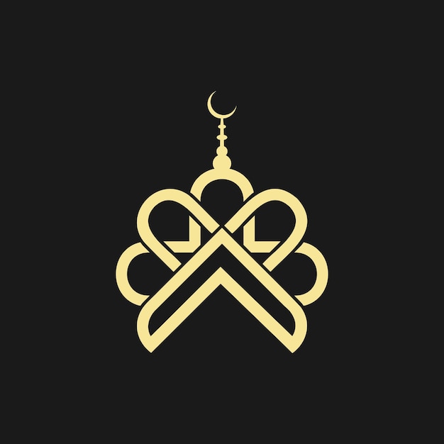 Vector icon met islamitisch patroon