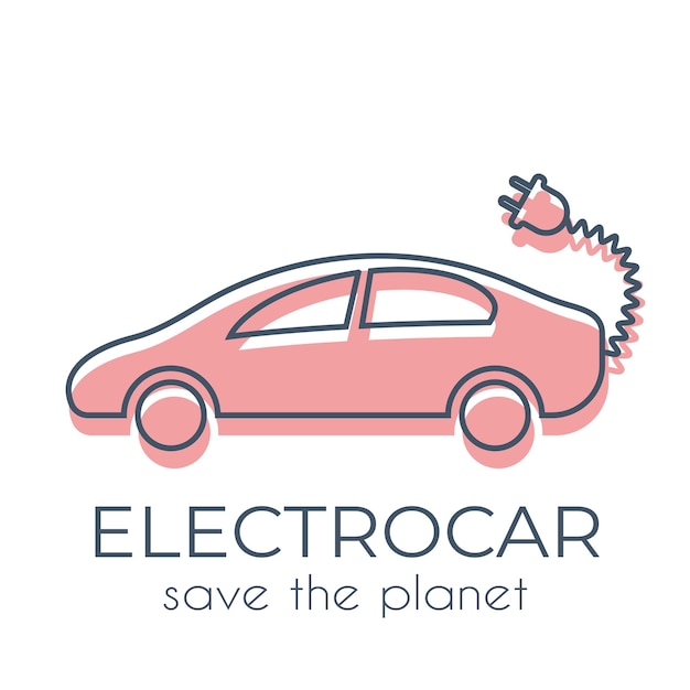 Vettore icon_minimalist_electro_car