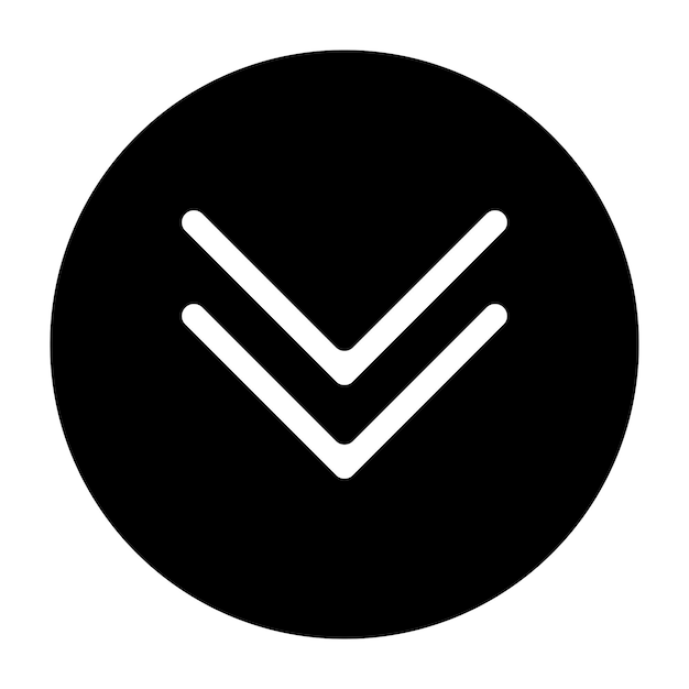 Icon naar beneden scrollen
