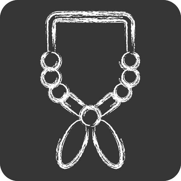 Икона ожерелье, связанное с американским коренным символом мелом Стиль простой дизайн редактируемый