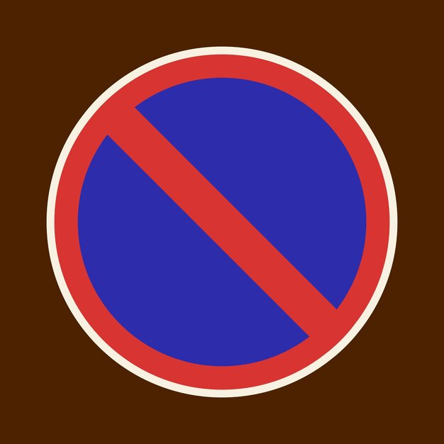 Icon no parking on even Vector clipart