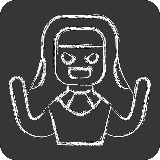 Icon Nun related to Halloween symbol chalk Style simple design illustration