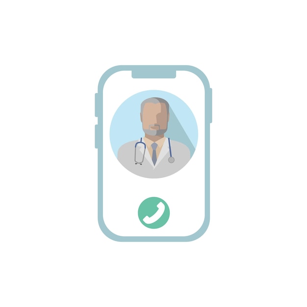 Иконка врача в телефоне для связи по линии консультации врача-специалиста