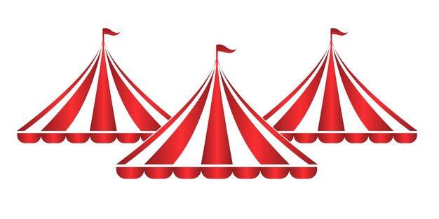 Icon of logo van een circustent, carnavalsfeest, kermis, marquee, bovenste bord, symbool van de kermis