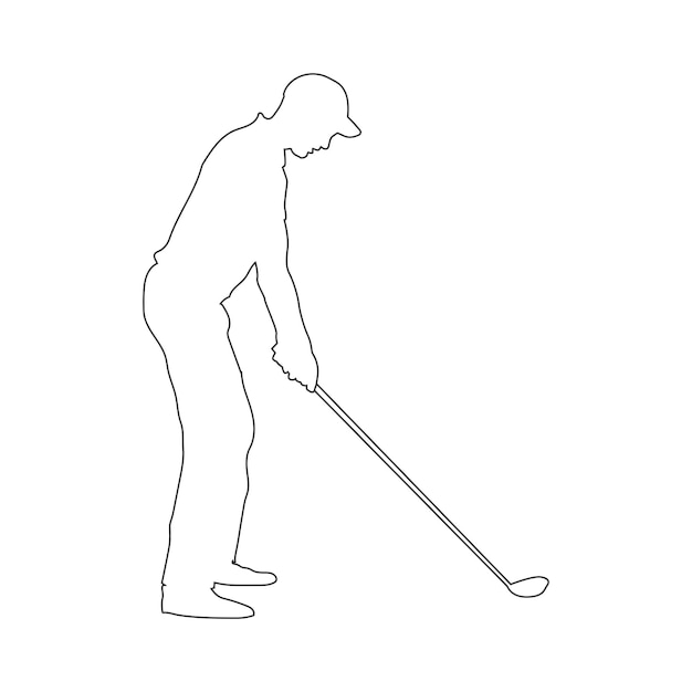 골프 를 하는 사람 의 아이콘  ⁇ 터 일러스트레이션 디자인