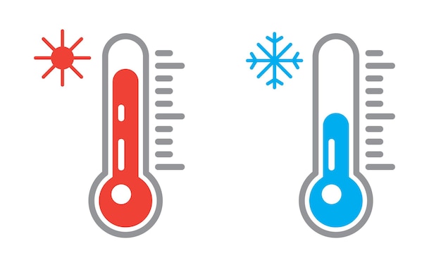 Icon of temperatuursymbool van de thermometer