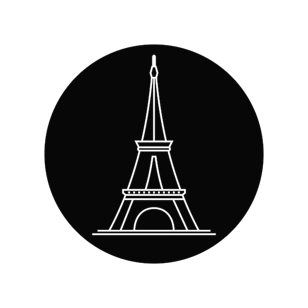 Вектор Икона эйфелевой башни в париже