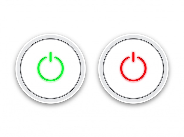 Icon on and off toggle switch button.