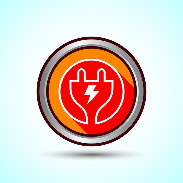 Icon ontwerp illustratie Icon voor web- en mobiele applicatie Oranje schaduw knop ontwerp