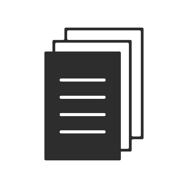 Icon ontwerp vector sjabloon papier eenvoudig en modern